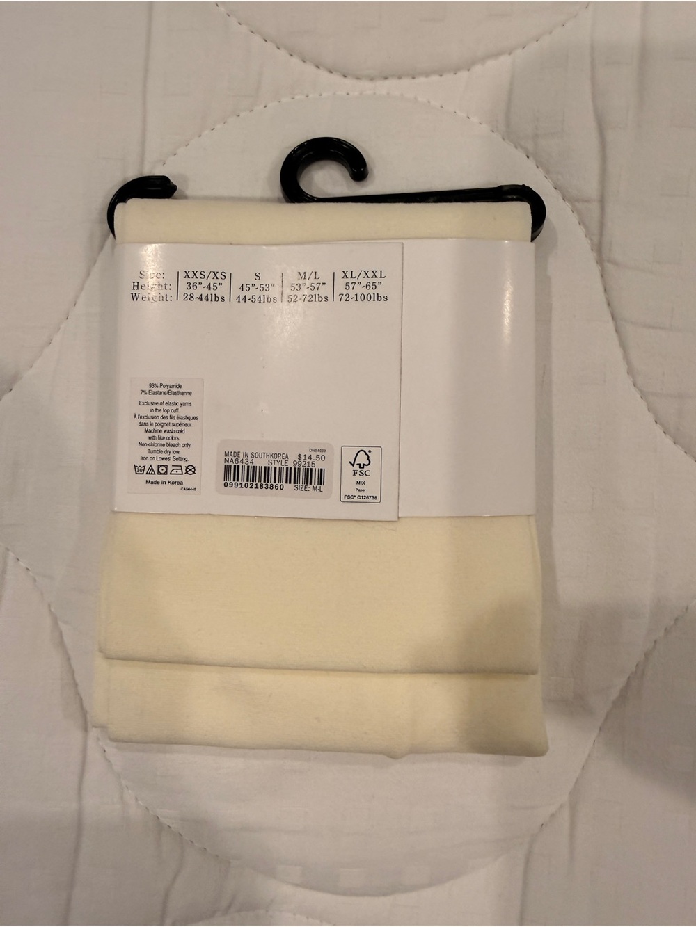 crewcuts Cream Tights – Women's M-L - Picture 2 of 2